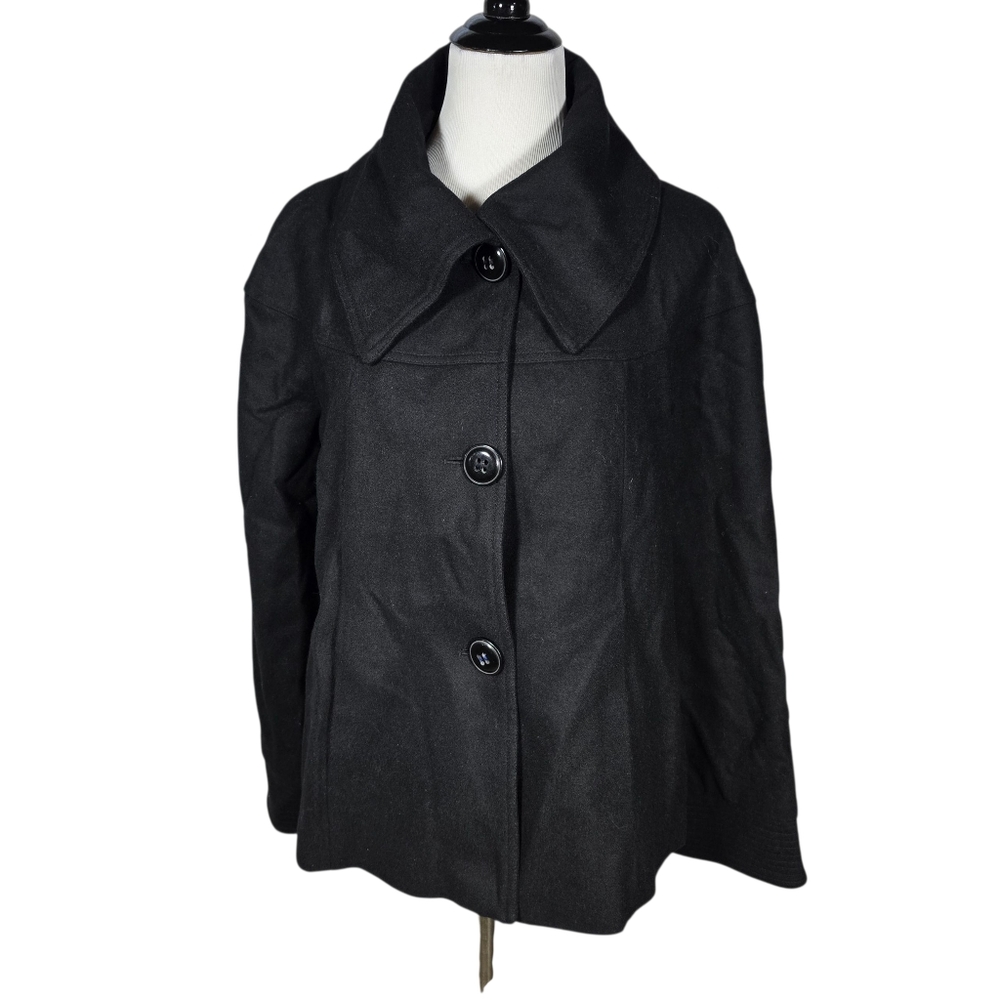 Worthington Size Large Black Pea Coat